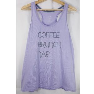 Coffee. Brunch. Coffee. Racerback Tank Top